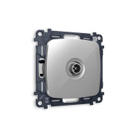 MO413010 Комплект механизма TV розетки оконечной OMEGA Серебро глянец 50-870 MHz 1dB QUANT OP4130, VM202 AMBRELLA VOLT