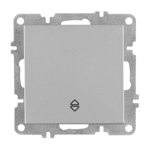 Arvia Electric, L/K Механизм, Выключатель одноклавишный проходной, (серебро)