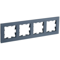 BRITE Рамка 4-местная РУ-4-2-Бр стекло маренго матовый IEK