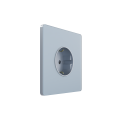 Systeme Infinity, Розетка СУ с ЗК 250В, 16А, защит.шторки, Стальное небо