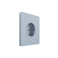 Systeme Infinity, Розетка СУ с ЗК 250В, 16А, защит.шторки, Стальное небо
