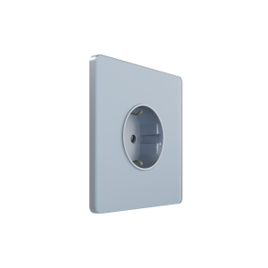 Systeme Infinity, Розетка СУ с ЗК 250В, 16А, защит.шторки, Стальное небо