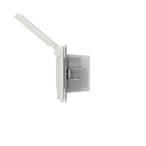 Розетка силовая, 2PE, с зш, с крышкой, IP44, KANT, белый песок