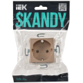 SKANDY Розетка с заземлением без защитных шторок 16А SK-R05Sa песочный IEK