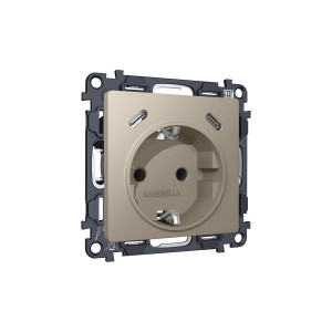 MA370510 Комплект механизма электрической розетки 2USB СC 20W сз на винтовых зажимах 16A-250V ALFA Серо-бежевый матовый QUANT AP3705, VM165 AMBRELLA VOLT