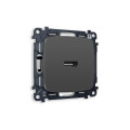 MO914010 Комплект механизма розетки HDMI 2.0 OMEGA Графит мягкое касание 40V/500mA 2.0GHz 5-18Gbit/s QUANT (OP9140, VM222) AMBRELLA VOLT