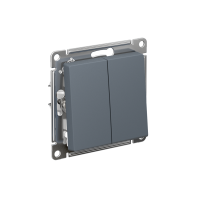 ATLASDESIGN 2-клавишный ВЫКЛЮЧАТЕЛЬ, сх.5, 10АХ, мех., быстрозажим. клем., ГРИФЕЛЬ ATN000751S