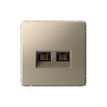 ARTGALLERY РОЗЕТКА двойная компьютерная RJ45+RJ45, кат. 5е, механизм, ШАМПАНЬ GAL000585