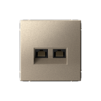 ARTGALLERY РОЗЕТКА двойная компьютерная RJ45+RJ45, кат. 5е, механизм, ШАМПАНЬ GAL000585