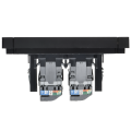 FORTE&PIANO Розетка компьютерная двойная RJ45 кат.5E FP133M металл черный IEK