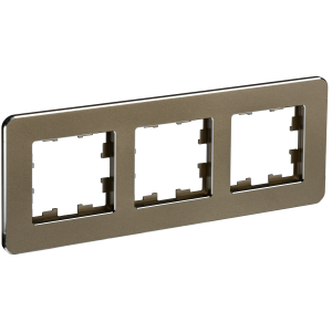 BRITE Рамка 3-местная РУ-3-1-Бр металл латунь RE IEK