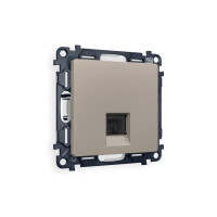 MA372010 Комплект механизма компьютерной розетки ALFA Серо-бежевый матовый RJ-45(8P8C) CAT6 с шторкой QUANT (AP3720, VM188) AMBRELLA VOLT