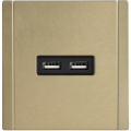FORTE&PIANO Розетка USB A+A 3,1А FP649M металл шампань IEK