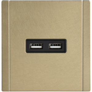 FORTE&PIANO Розетка USB A+A 3,1А FP649M металл шампань IEK