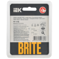 BRITE Рамка 1-местная РУ-1-2-Бр стекло розовый матовый IEK