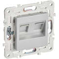 SKANDY Розетка компьютерная двойная RJ45 кат.6 SK-K04S серебряный IEK