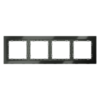 Рамка стеклянная VOLTUM S70 на 4 поста, (титан, стекло)