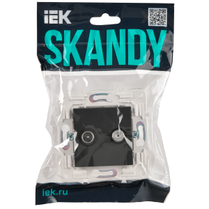 SKANDY Розетка двойная TV+SAT SK-A13G графит IEK