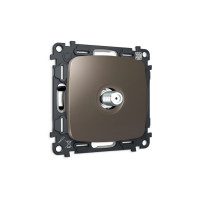 MO643050 Комплект механизма TV розетки SAT 5-2400MHz 3.5dB OMEGA Темная бронза матовый QUANT OP6430, VM215 AMBRELLA VOLT