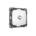 MO113050 Комплект механизма TV розетки SAT 5-2400MHz 3.5dB OMEGA Белый глянец QUANT OP1130, VM215 AMBRELLA VOLT