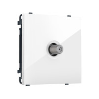 MS113050 Комплект механизма TV розетки SAT SIGMA Белый глянец 5-2400MHz 3.5dB QUANT PRO (SP1130, PR215)