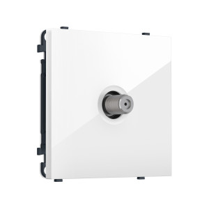 MS113050 Комплект механизма TV розетки SAT SIGMA Белый глянец 5-2400MHz 3.5dB QUANT PRO (SP1130, PR215)