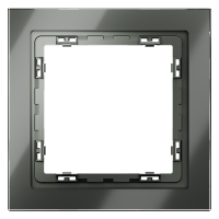 Рамка стеклянная VOLTUM S70 на 1 пост, (титан, стекло)