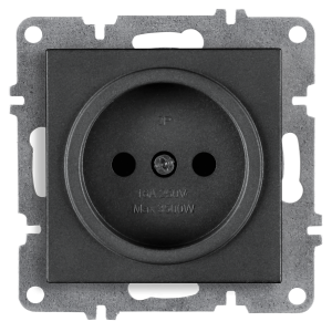 Arvia Electric, L/K Механизм, Розетка 1-а без земли, (графит)