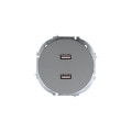 OSEN Розетка 2-ая USB разъем  серый матовый  
