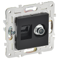 SKANDY Розетка двойная TV+RJ45 кат.5E SK-A14Bl черный IEK