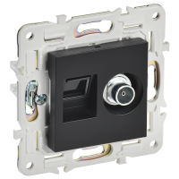 SKANDY Розетка двойная TV+RJ45 кат.5E SK-A14Bl черный IEK