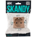 SKANDY Розетка с заземлением с защитными шторками 16А SK-R04Sa песочный IEK