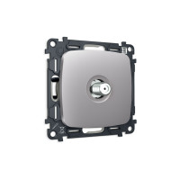 MO513050 Комплект механизма TV розетки SAT 5-2400MHz 3.5dB OMEGA Сталь матовый QUANT OP5130, VM215 AMBRELLA VOLT