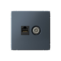 ARTGALLERY РОЗЕТКА двойная ТВ + компьютерная RJ45, кат. 5Е, ГРИФЕЛЬ GAL000789