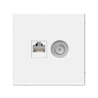 ARTGALLERY РОЗЕТКА двойная ТВ + компьютерная RJ45, кат. 5Е, ЛОТОС GAL001389