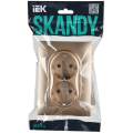 SKANDY Розетка 2-местная с заземлением с защитными шторками 16А в сборе SK-R07Sa песочный IEK