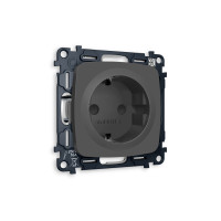 MO907010 Комплект механизма электрической розетки OMEGA Графит мягкое касание сз с шторками QUANT OP9070, VM141 AMBRELLA VOLT