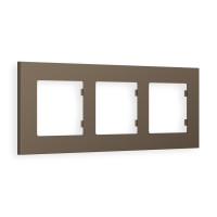 AF250633 Рамка ALFA Qubi Темная бронза матовый 3-ая AMBRELLA VOLT