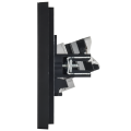 FORTE&PIANO Розетка двойная RJ11+RJ45 кат.5E FP135M металл черный IEK