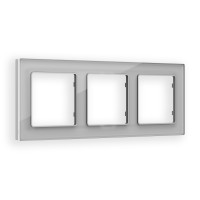 AF330403 Рамка ALFA Platos Серебро Стекло органическое 3-ая AMBRELLA VOLT