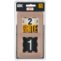 BRITE Рамка 2-местная РУ-2-2-Бр стекло дымчатый RE IEK