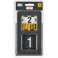 BRITE Рамка 2-местная РУ-2-1-Бр металл черный RE AL IEK