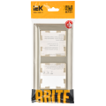 BRITE Рамка 2-местная РУ-2-Бр бежевый/шампань IEK