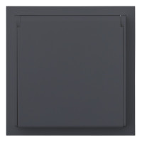 Розетка в сборе IP44, базальт RIKETT  (35946 BT)