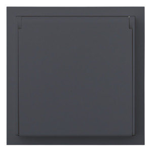 Розетка в сборе IP44, базальт RIKETT  (35946 BT)