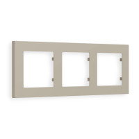 AF220363 Рамка ALFA Techno Серо-бежевый матовый 3-ая AMBRELLA VOLT