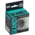 SKANDY Розетка с заземлением с защитными шторками 16А с USB C 18Вт SK-R17N металл никель IEK