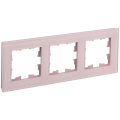 BRITE Рамка 3-местная РУ-3-2-Бр стекло розовый матовый IEK