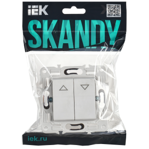 SKANDY Выключатель жалюзи 10А SK-V12W арктический белый IEK