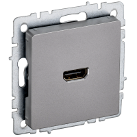 BRITE Розетка HDMI РHDMI-0-БрС сталь IEK